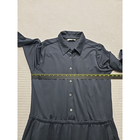 Soft Surroundings Jumpsuit Womens XL Black Button Up Roll Tab Sleeve - Picture 3 of 7